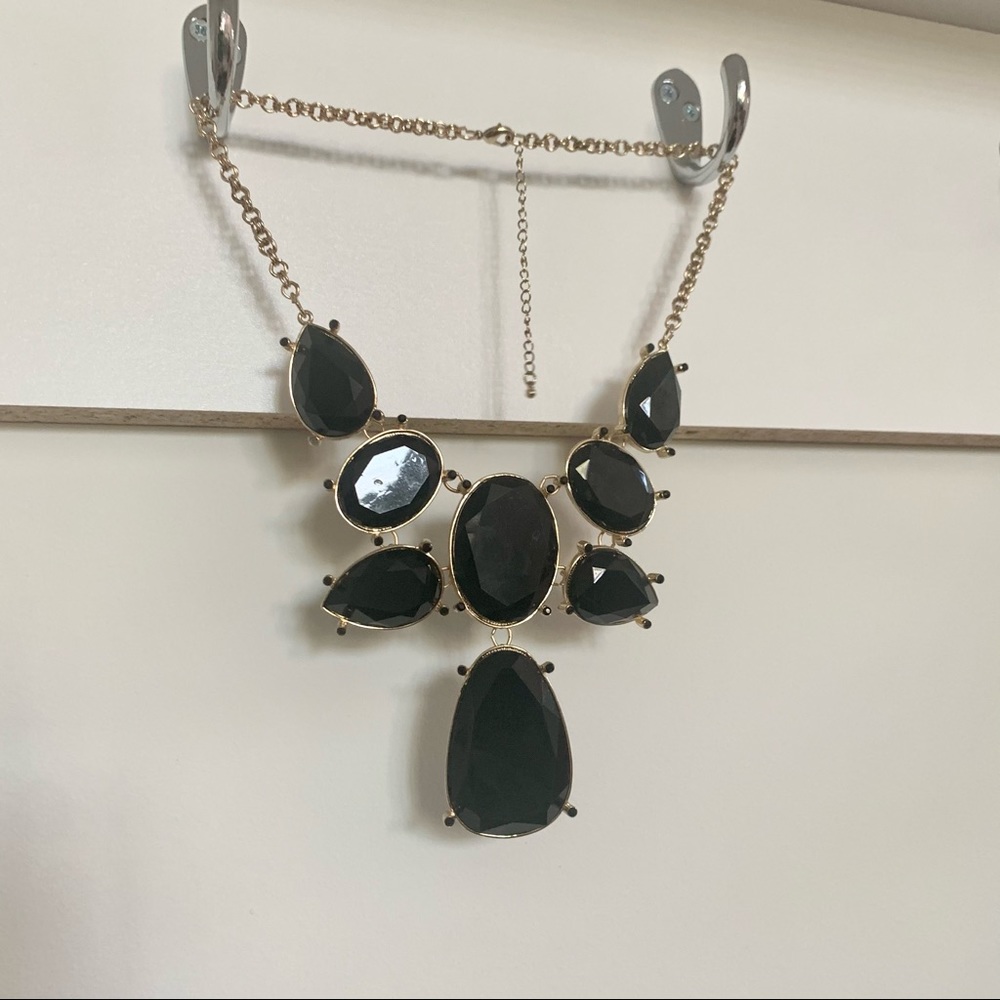 Black Chunky Statement Necklace
